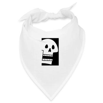 Skull Art | Totenkopf, Kunst, lustige Bilder - Bandana - Weiß - Vorne