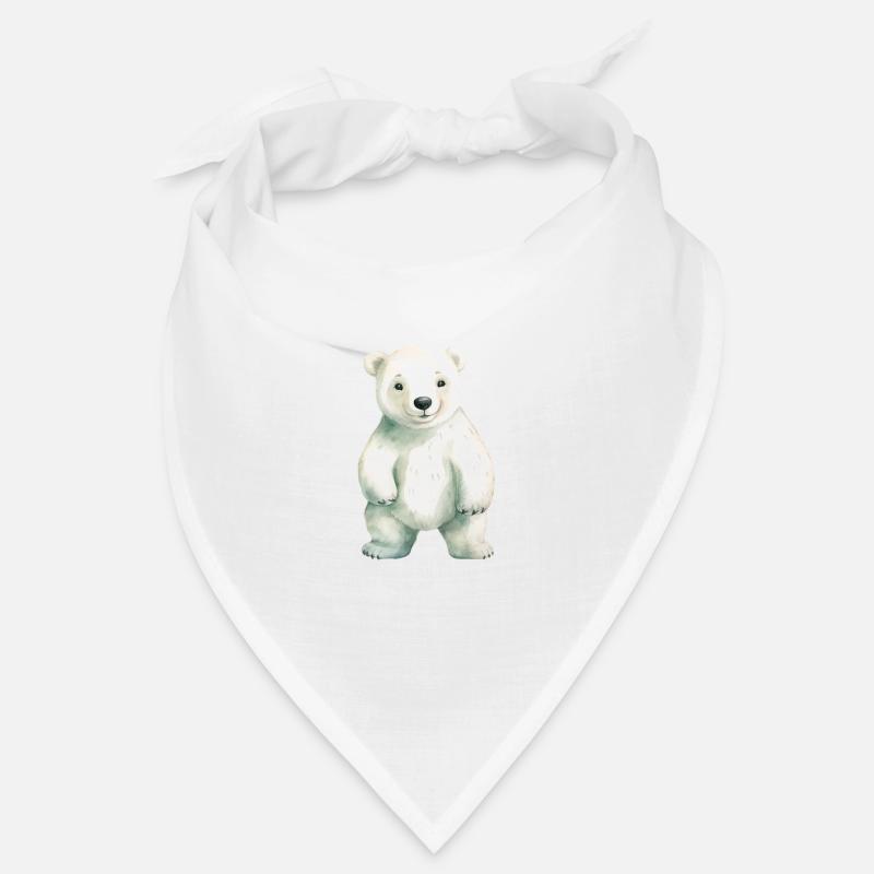 Eisbär Eisbär Klassenmaskottchen - Bandana - Weiß