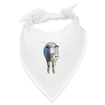 Mäh; Schaf - Bandana - Weiß - Vorne