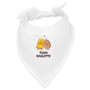 Raclette-Saison Käse- und Kartoffelhumor - Bandana - Weiß - Vorne