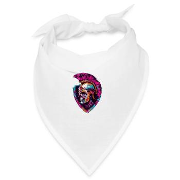 Spartaner Totenkopf Gladiator - Bandana - Weiß - Vorne