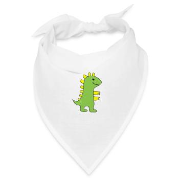 Dinosaurier - Motivfarben anpassbar - Bandana - Weiß - Vorne