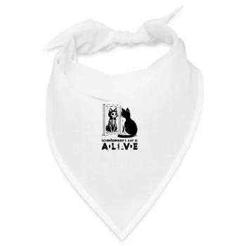 Schrödinger's Cat Alive Dead - Bandana - Weiß - Vorne