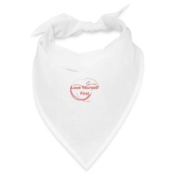 Liebe dich selbst zuerst - Bandana - Weiß - Vorne