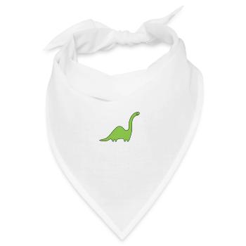 Dino Langhals - anpassbare Motivfarben - Bandana - Weiß - Vorne