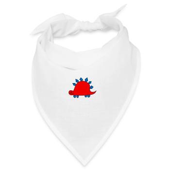 Dinosaurier - Motivfarben anpassbar - Bandana - Weiß - Vorne