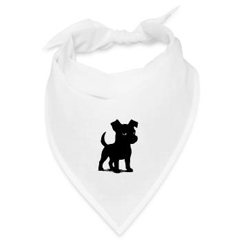 Niedlicher Hund Schattenfigur - Bandana - Weiß - Vorne