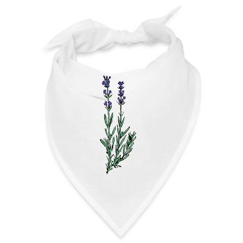 Lavendel - Bandana - Weiß - Vorne