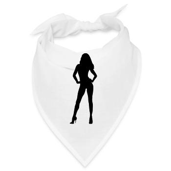 Model, Frau - Bandana - Weiß - Vorne