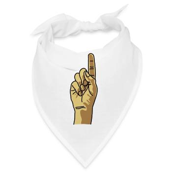 zeigefinger - Bandana - Weiß - Vorne