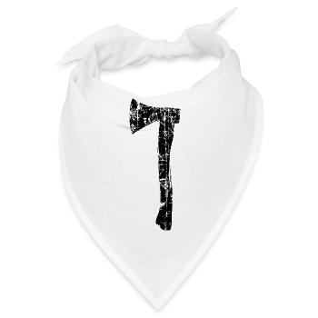 Beil oder Axt (Vintage) - Bandana - Weiß - Vorne