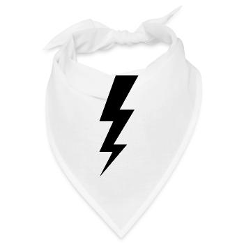 Blitz und Gewitter – Energie & Hochspannung Design - Bandana - Weiß - Vorne