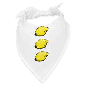 Zitronen - Bandana - Weiß - Vorne