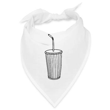 Ein leckeres Getränk im Fast Food Style - Bandana - Weiß - Vorne