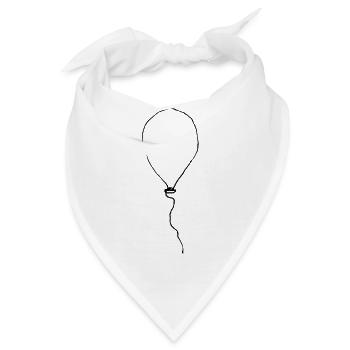 fliegender Ballon - Bandana - Weiß - Vorne