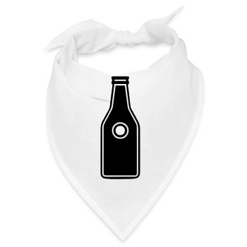 einfaches Piktogramm einer Flasche - Bandana - Weiß - Vorne