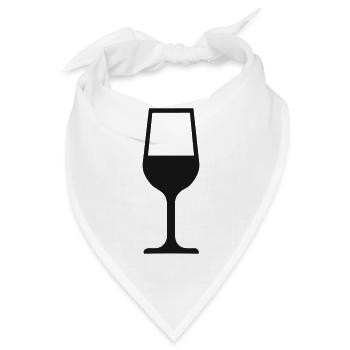 Weinglas der Glückseligkeit - Bandana - Weiß - Vorne