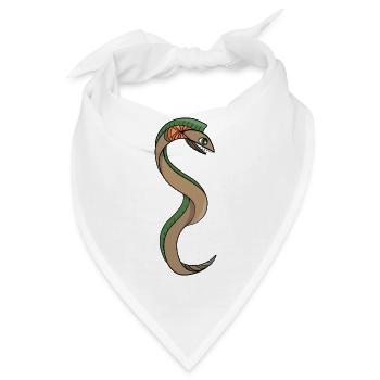 Eine Schlange mit scharfen Zähnen - Bandana - Weiß - Vorne