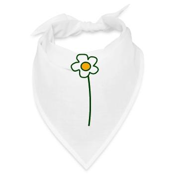 Weiße Margeriten Blume Frühling Sommer Blümchen - Bandana - Weiß - Vorne