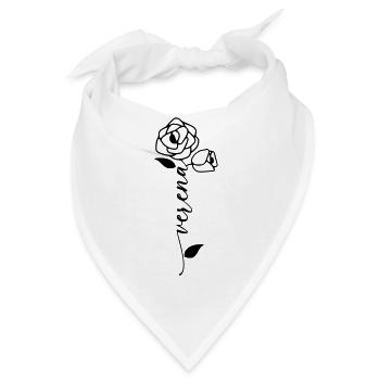 Verena Name Vorname Namensblume - Bandana - Weiß - Vorne