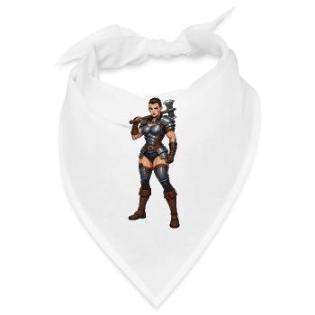 Krieger in Stahl und Leder - Bandana - Weiß - Vorne