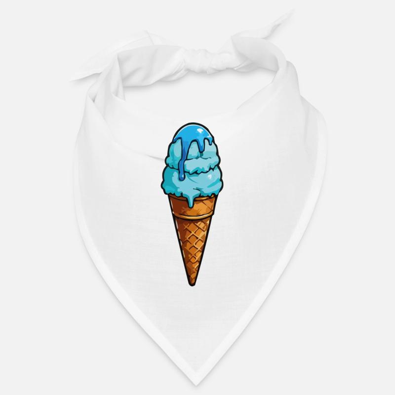 Blaues Eiscreme Cartoon Eiswaffel Bandana