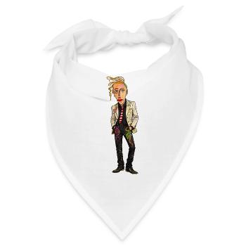 Punk-Anzug Portrait - Bandana - Weiß - Vorne