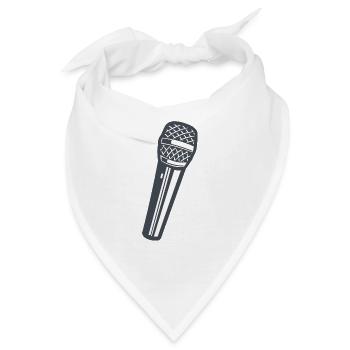 Mikrofon - Bandana - Weiß - Vorne