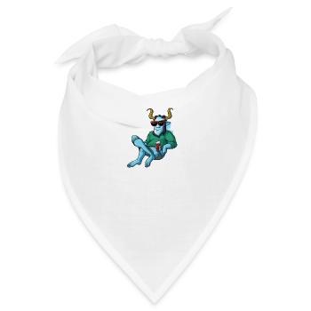 Krampus Percht Teufel 2311 - Bandana - Weiß - Vorne
