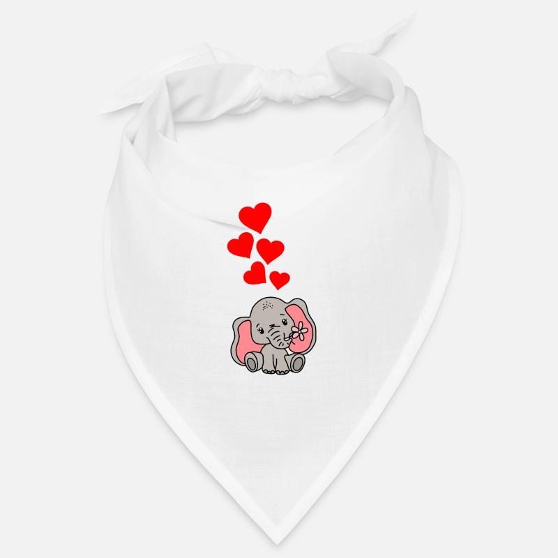 Elefant Herz Liebe Bandana
