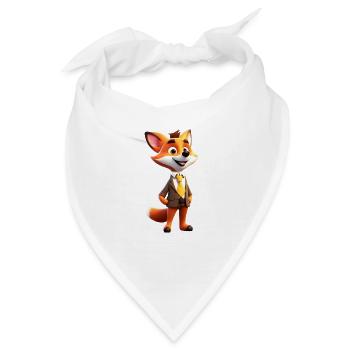 Eleganter Fuchs - Bandana - Weiß - Vorne
