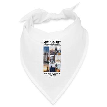New York City Skyline NYC Manhattan - Bandana - Weiß - Vorne