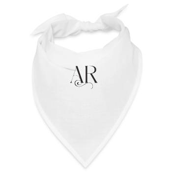 Klassische Eleganz AR Monogramm - Bandana - Weiß - Vorne