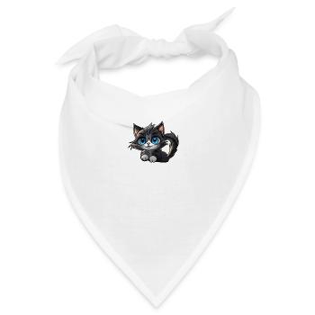 Black Cat - Bandana - Weiß - Vorne