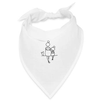 Mutter Tochter Liebe - Bandana - Weiß - Vorne