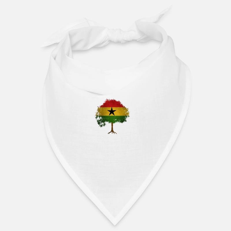 Ghana Ghanaian Flag Pride Star Tree I Gift Bandana