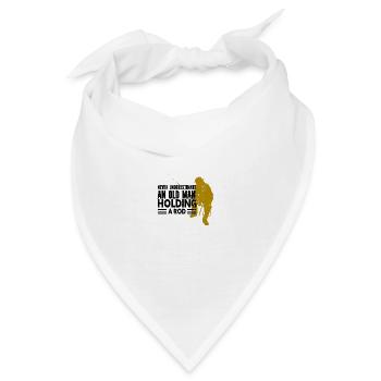 Angler Angelhaken Angelrute Sportfischer - Bandana - Weiß - Vorne