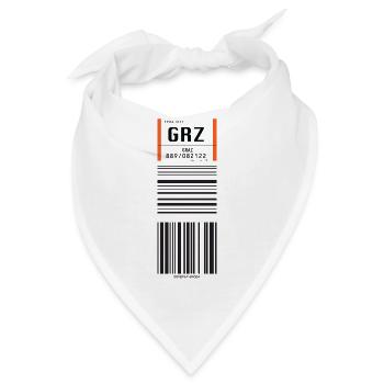 Flughafen Graz GRZ - Bandana - Weiß - Vorne