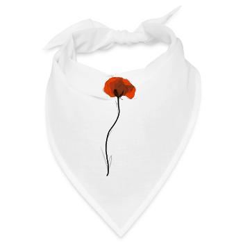 Mohn(tag) - Bandana - Weiß - Vorne
