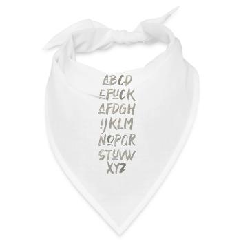 ABC Spruch fuck AFD Politik Wahlkampf Schrift - Bandana - Weiß - Vorne