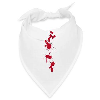 Blutflecke Spritzer Halloween Zombies OP-Saal Arzt - Bandana - Weiß - Vorne
