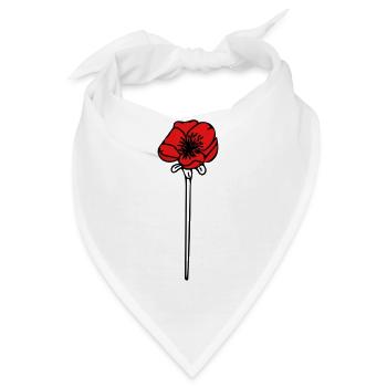Mohn - Bandana - Weiß - Vorne