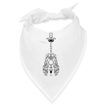 Gitarre Gitarrist Geschenkidee - Bandana - Weiß - Vorne