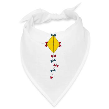 Drachen bunt Herbst - Bandana - Weiß - Vorne