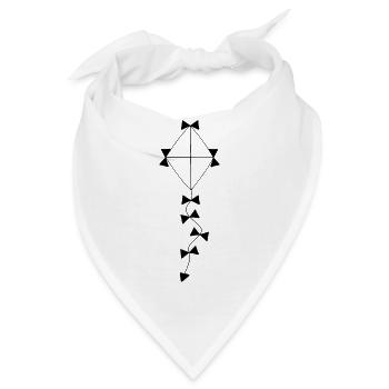 Drachen schwarz Herbst - Bandana - Weiß - Vorne