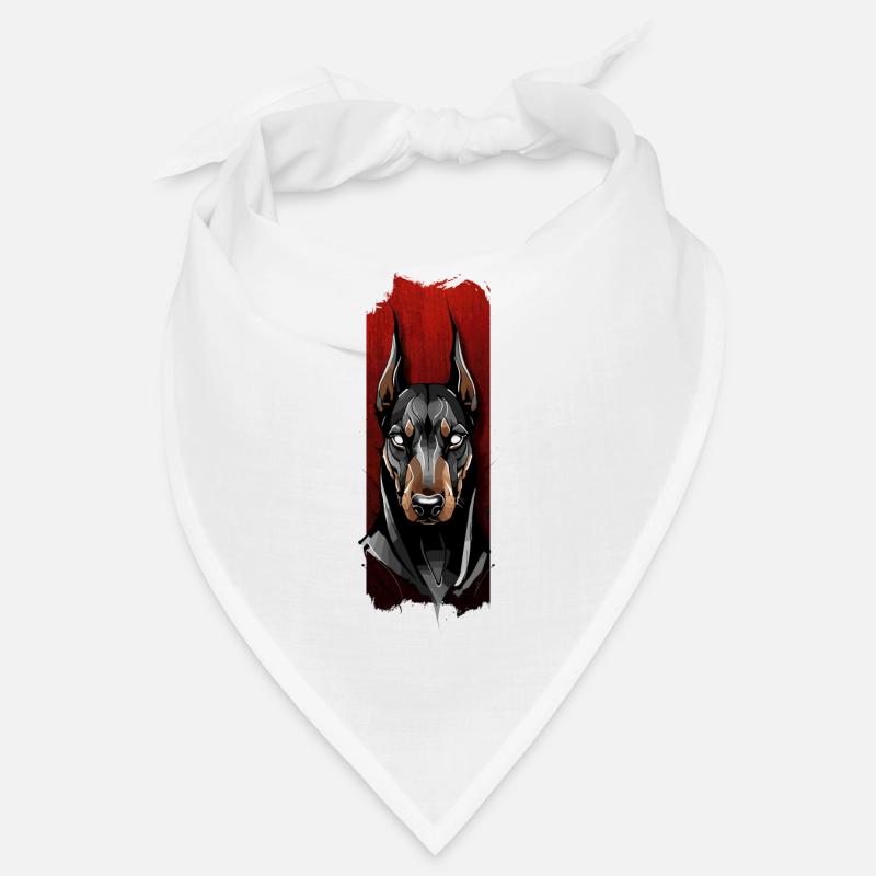 Regard vigilant : le regard du doberman Bandana
