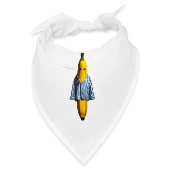 Banane im Schlafanzug - Bandana - Weiß - Vorne