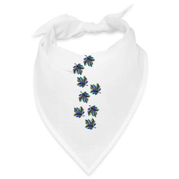 Ahorn Blätter Bunt - Bandana - Weiß - Vorne