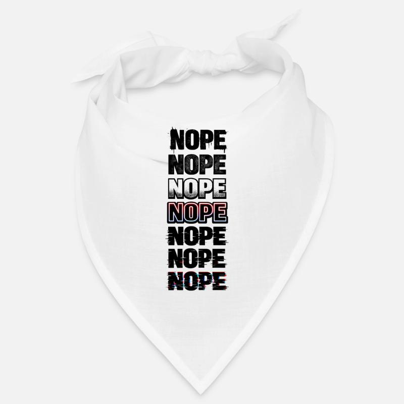 Non, pile de texte buggé au néon Bandana