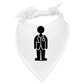 Doktor Symbol - Bandana - Weiß - Vorne